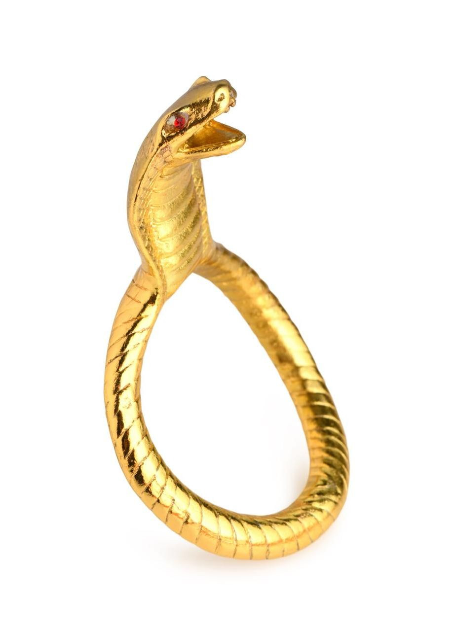 Ерекційне кільце з головою кобри Master Series: Cobra King Golden Cock Ring No Brand (366876891)