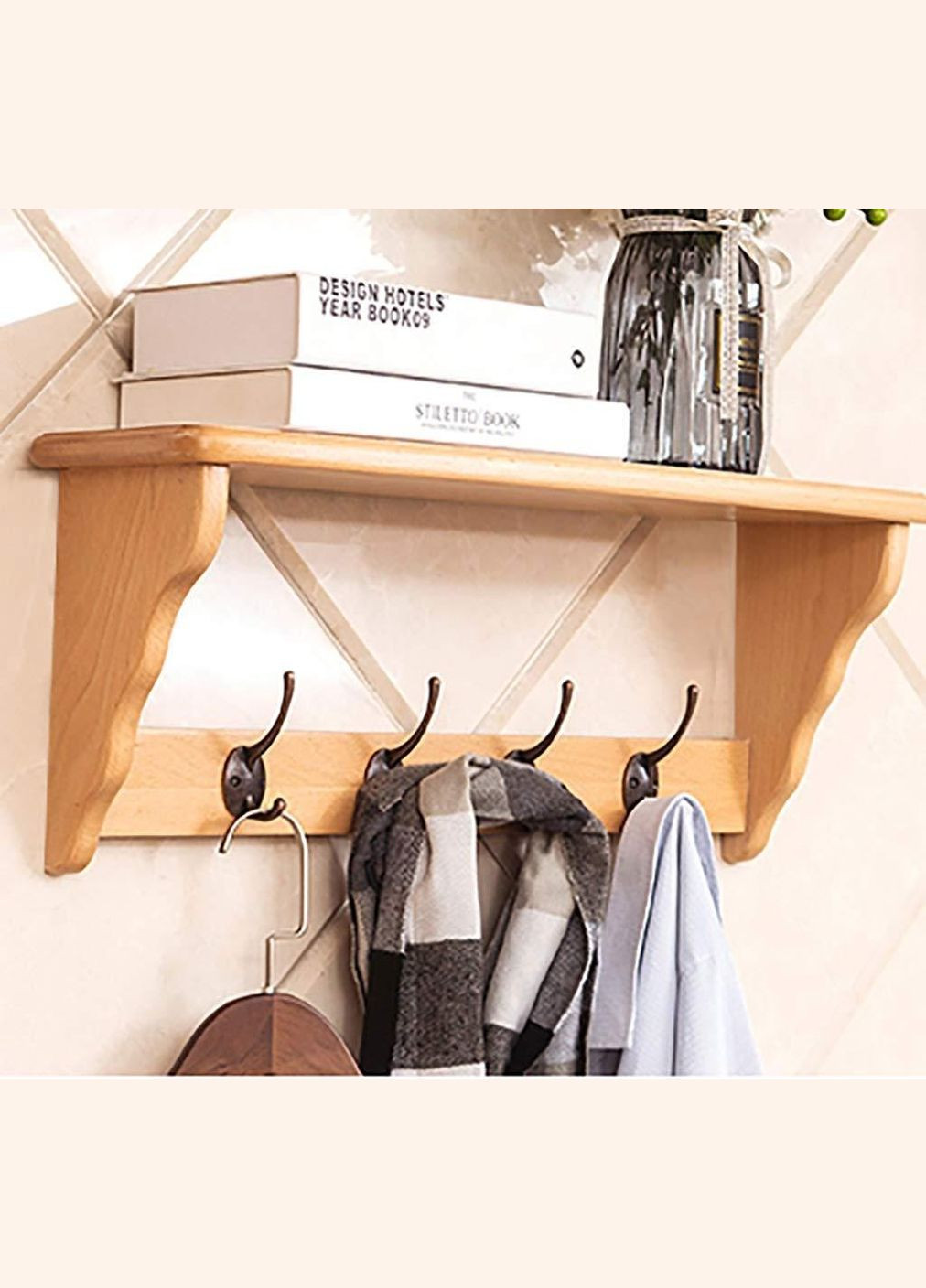 Вішалка для одягу з дерева Тербон бланже (ВДО-004201) No Brand (327846479)