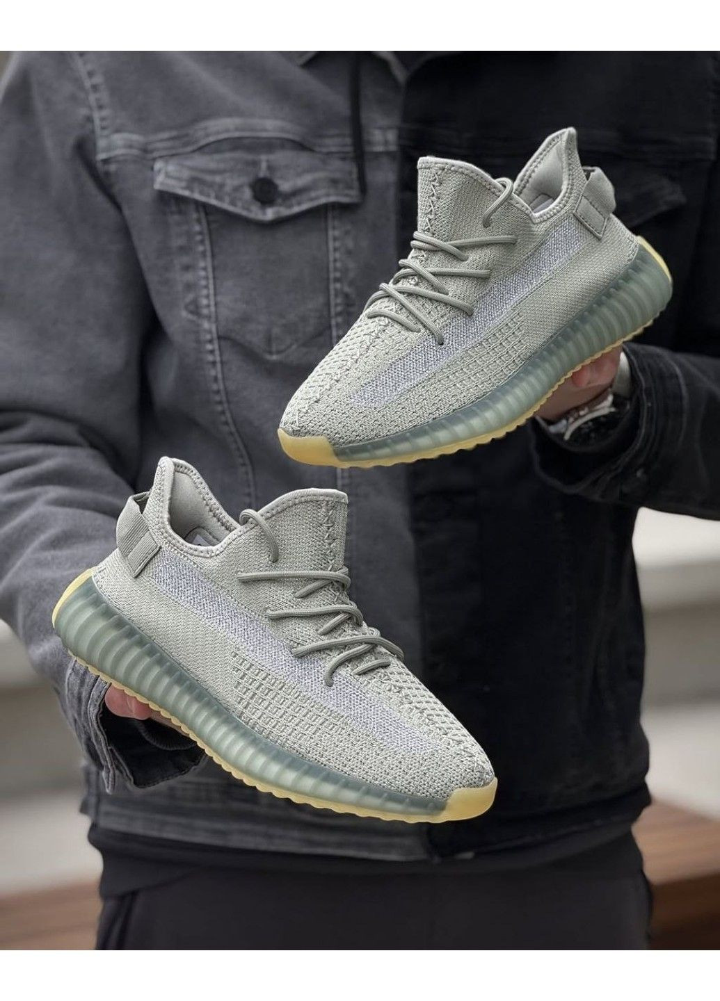 Зелені Осінні кросівки чоловічі yeezy boost 350 Stilli