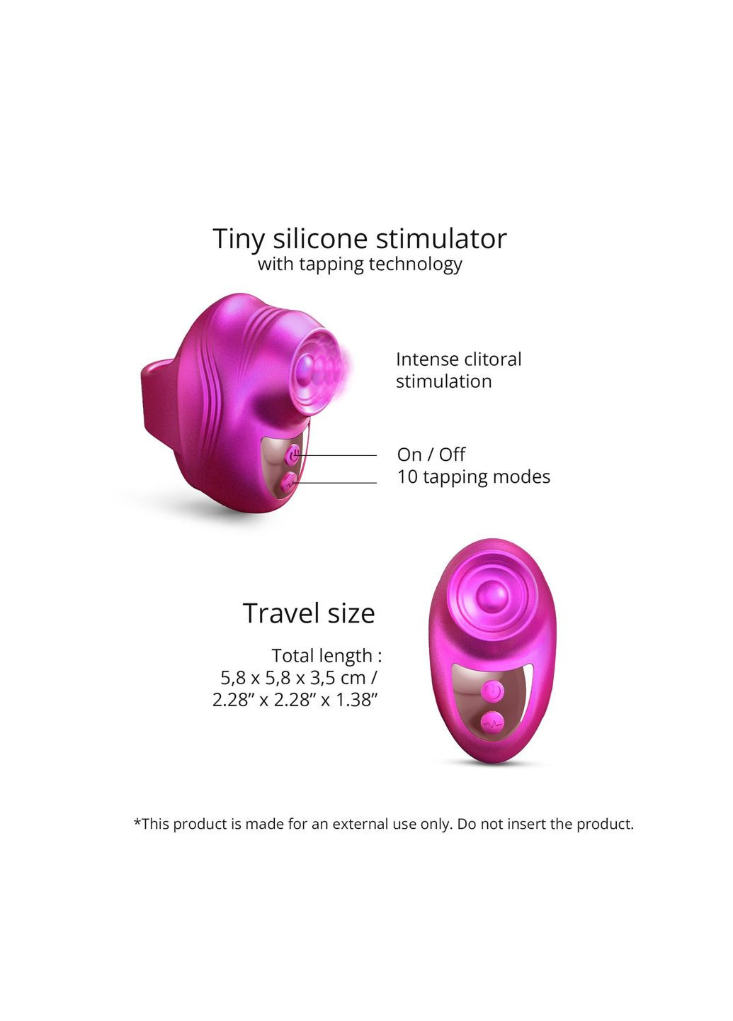 Вибратор на палец KISSCOOL – IRIDESCENT BERRY Love To Love (315826140)