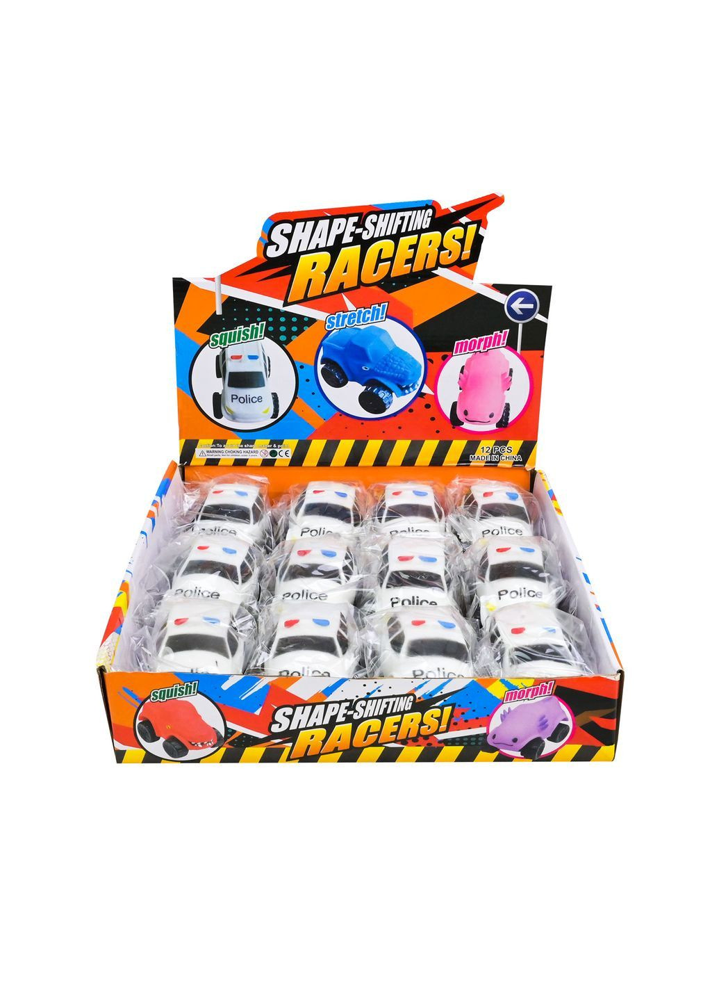 Антистрес сквіш машинка поліції в асортименті, ціна за бокс 12 шт - No Brand K16417 (371926155)