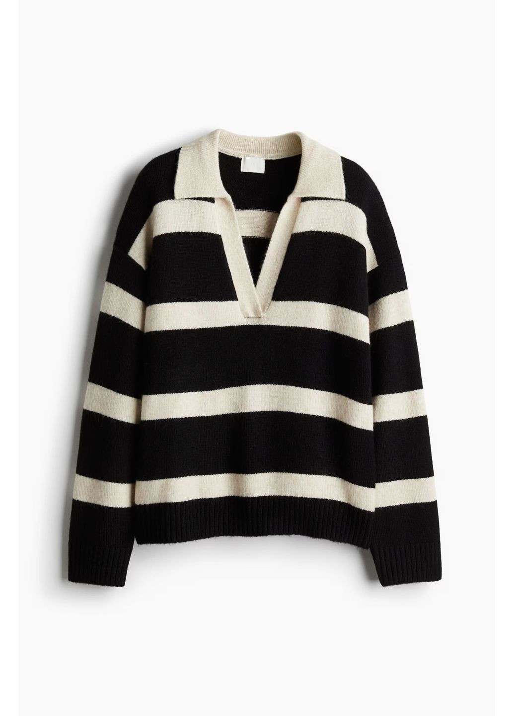 Комбинированный демисезонный свитер-поло H&M