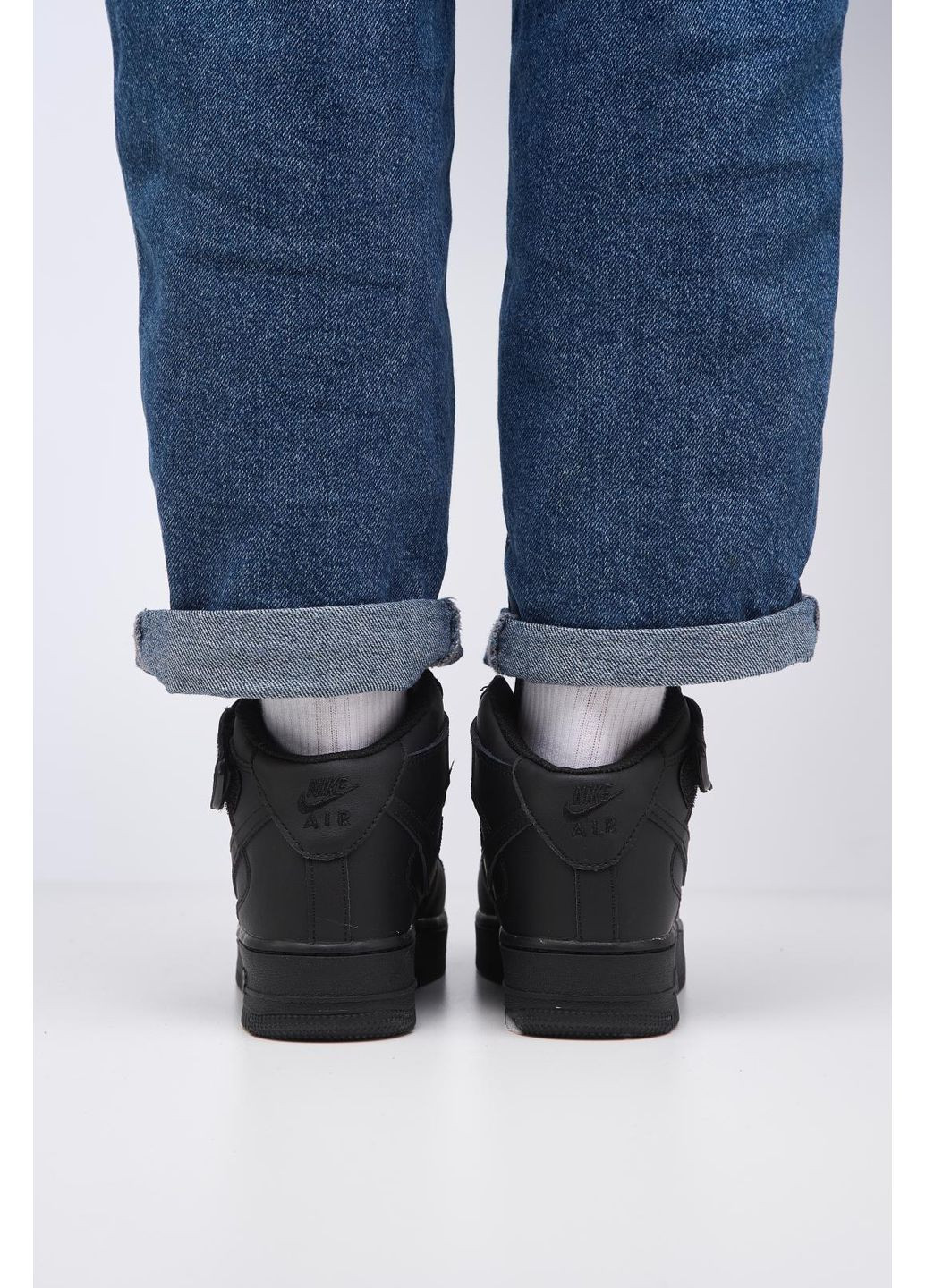 КРОСІВКИ ЖІНОЧІ NIKE AIR FORCE 1 HIGH FUR BLACK НАЙК АІР ФОРС 1 ПРЕМІУМ No Brand чорні зими (367169419)