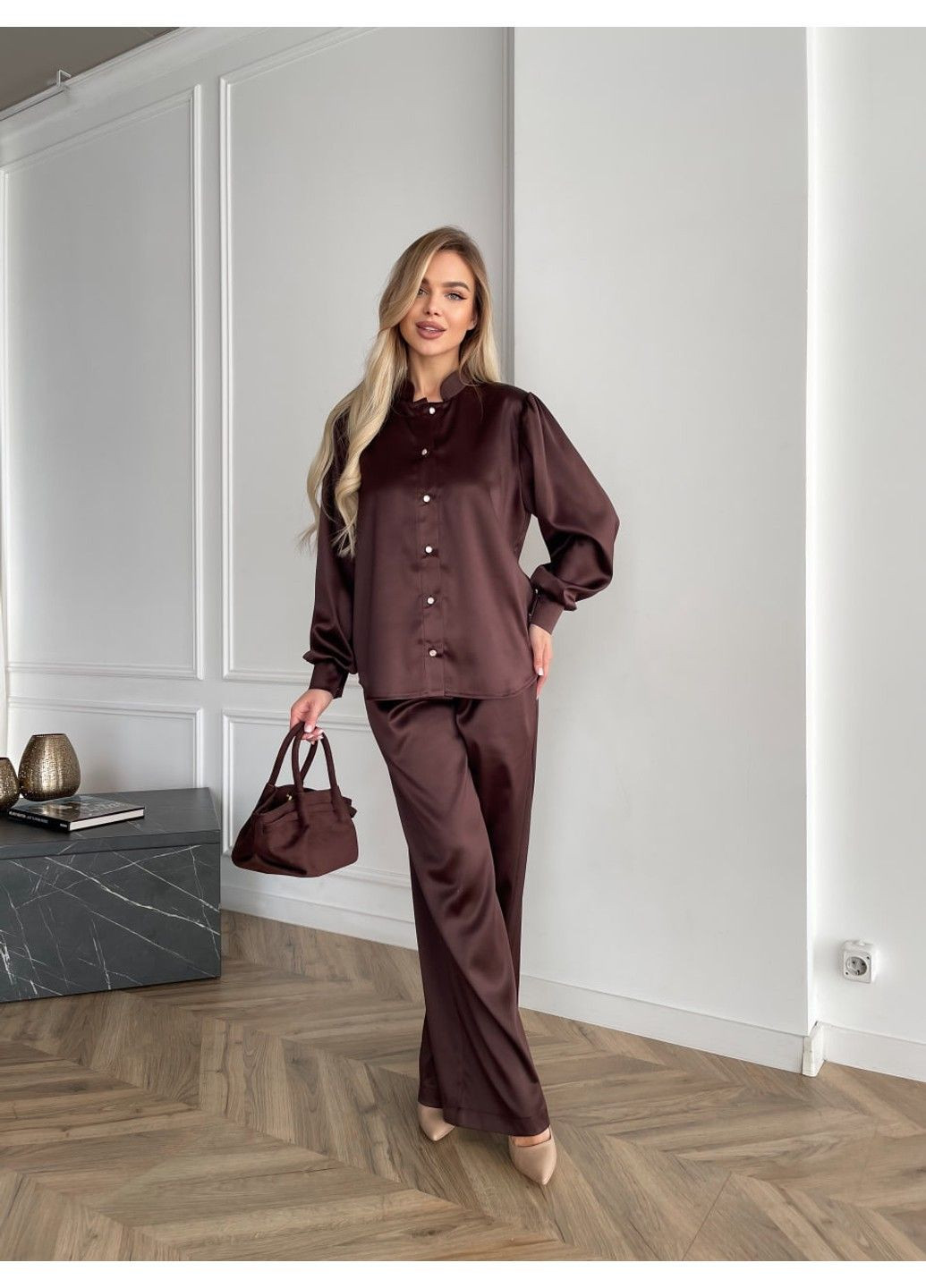 Коричневая рубашка DIA COSA