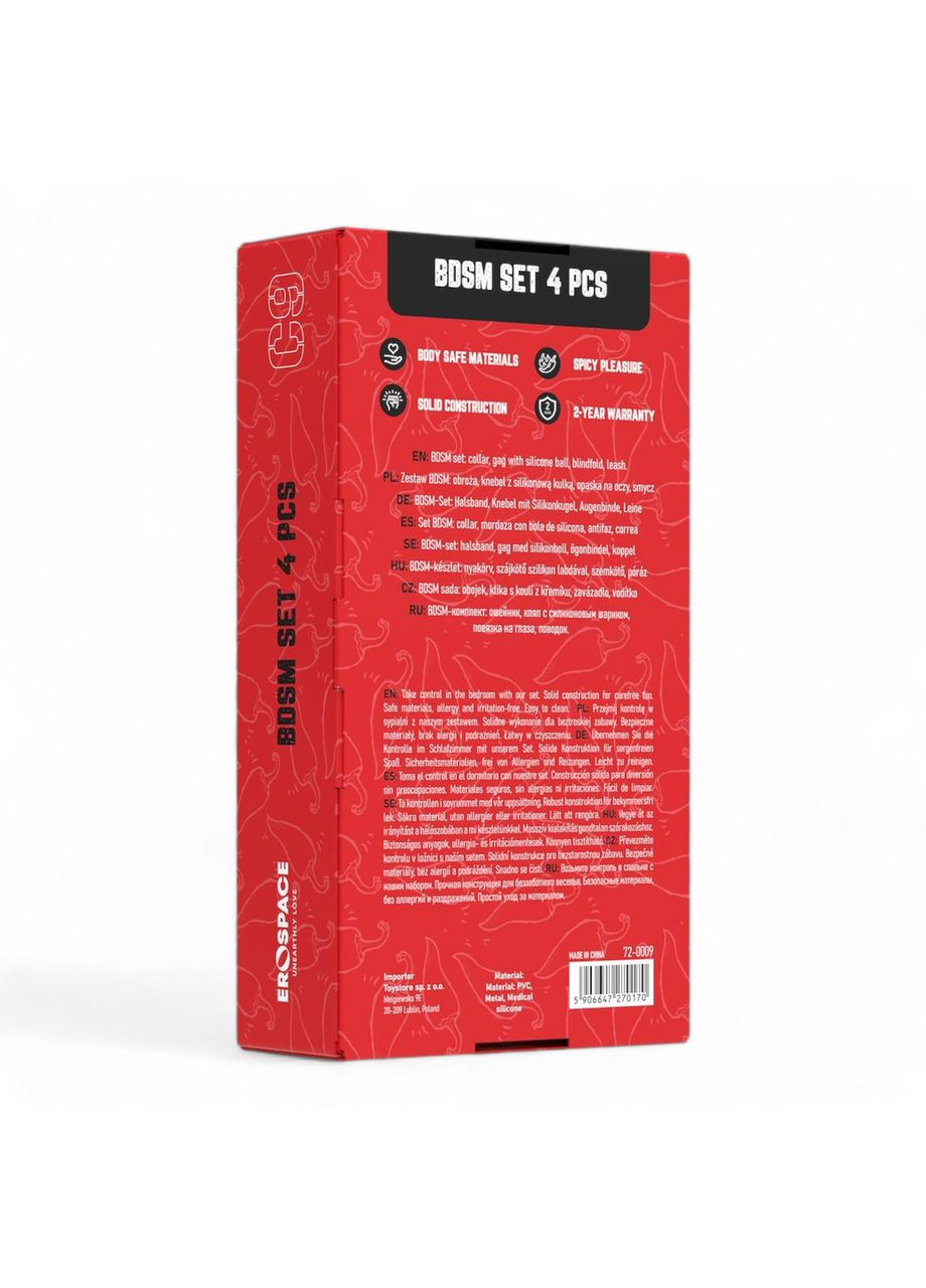 Наборы BDSM 4 в 1 БДСМ набор черного цвета качественный садо-мазо комплект Wild Play OEM (317748193)