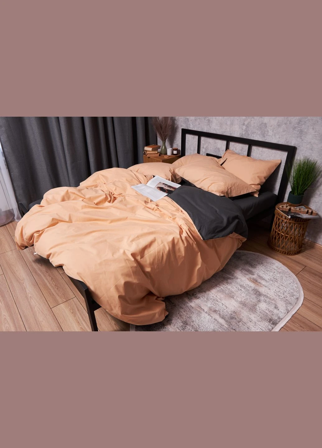 Пододеяльник Бязь Gold Люкс Полуторный Евро 160 x 220 см (MS-870000231) Moon&Star Gray Cream (303576222)