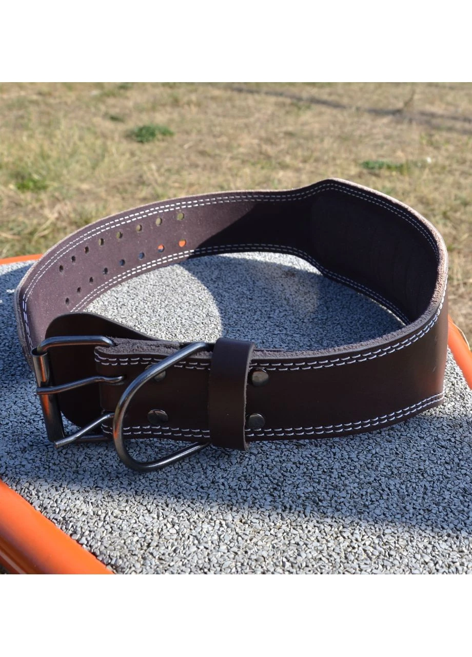 Пояс для важкої атлетики MadMax MFB-246 Full leather шкіряний Chocolate brown Mad Max (389567513)