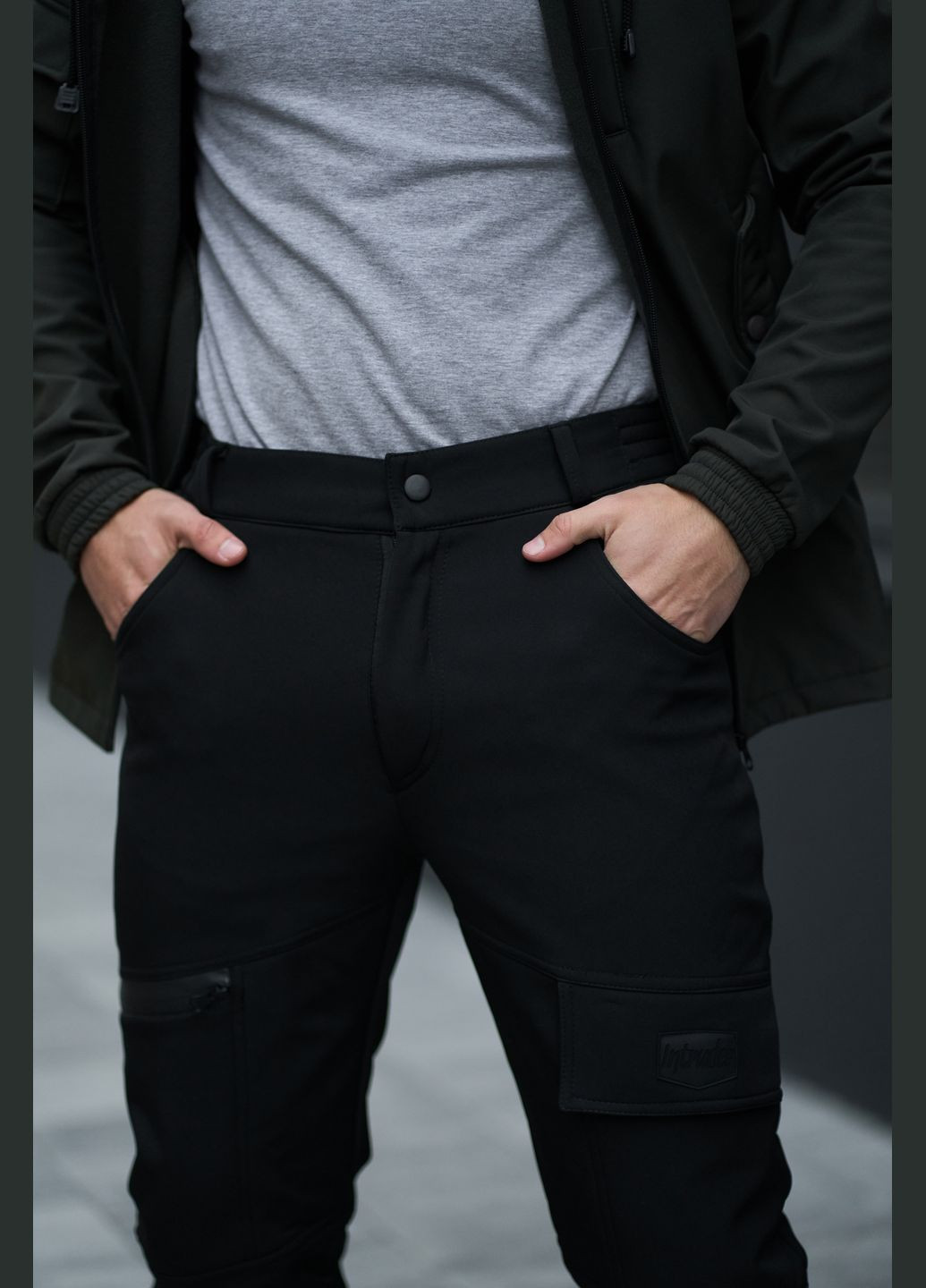 Черные повседневный, кэжуал зимние брюки Intruder