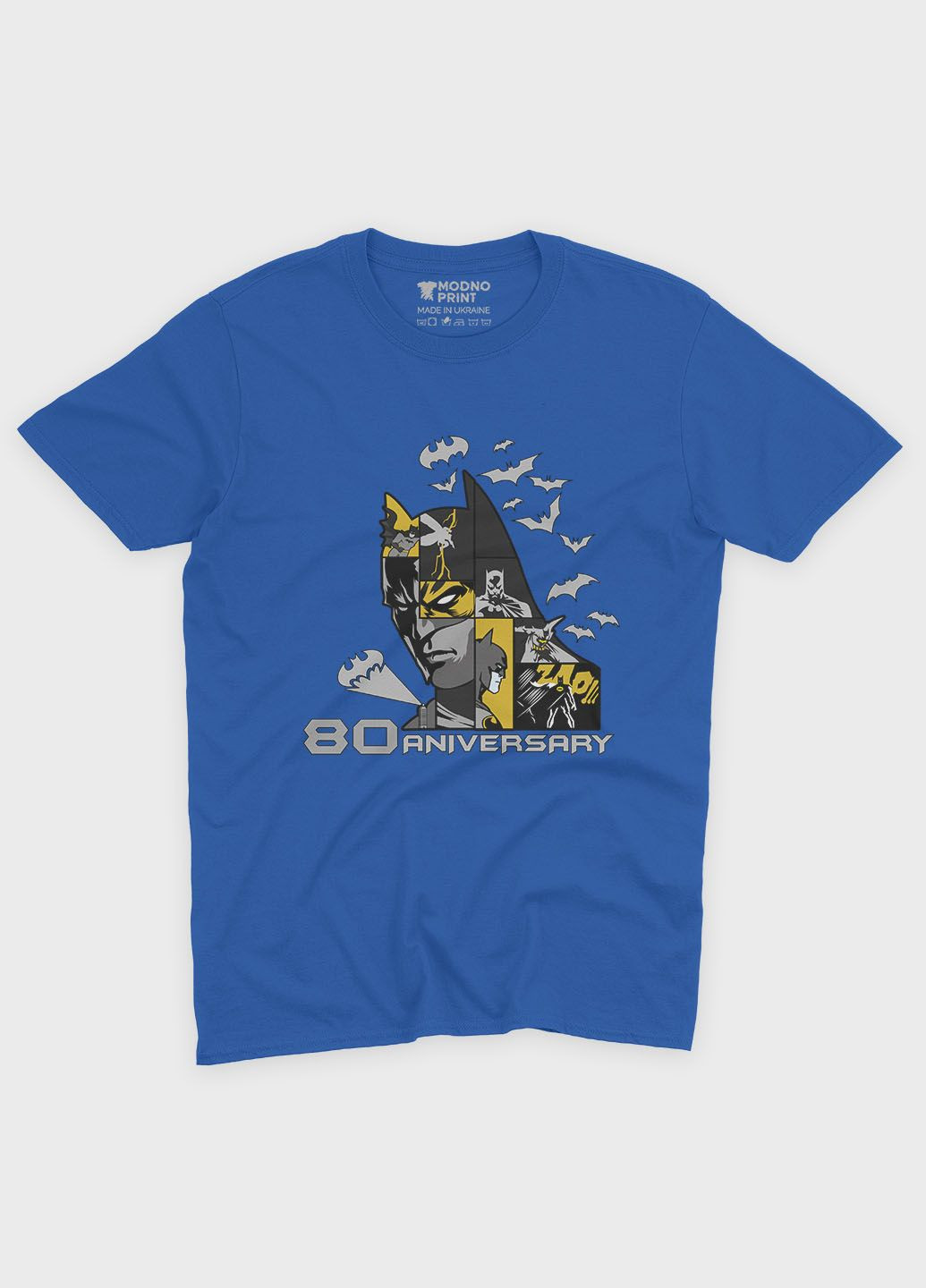 Синя демісезонна футболка для хлопчика з принтом супергероя - бетмен (ts001-1-brr-006-003-035-b) Modno