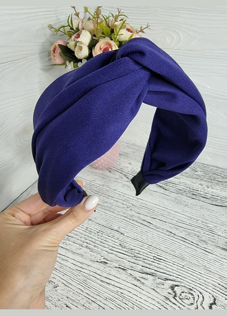 Обруч - чалма для волосся широкий переплетений темно Hand Made (315889618)