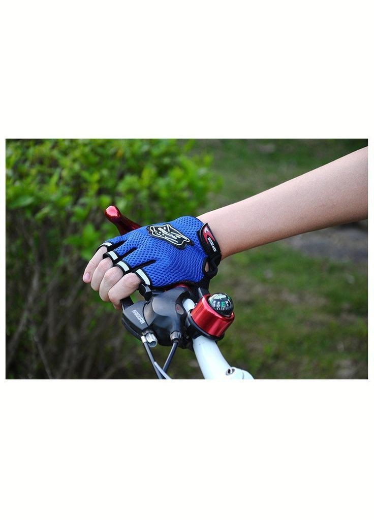 Велосипедні рукавички Вело рукавички безпалі Синій Jo Jo (297669916)