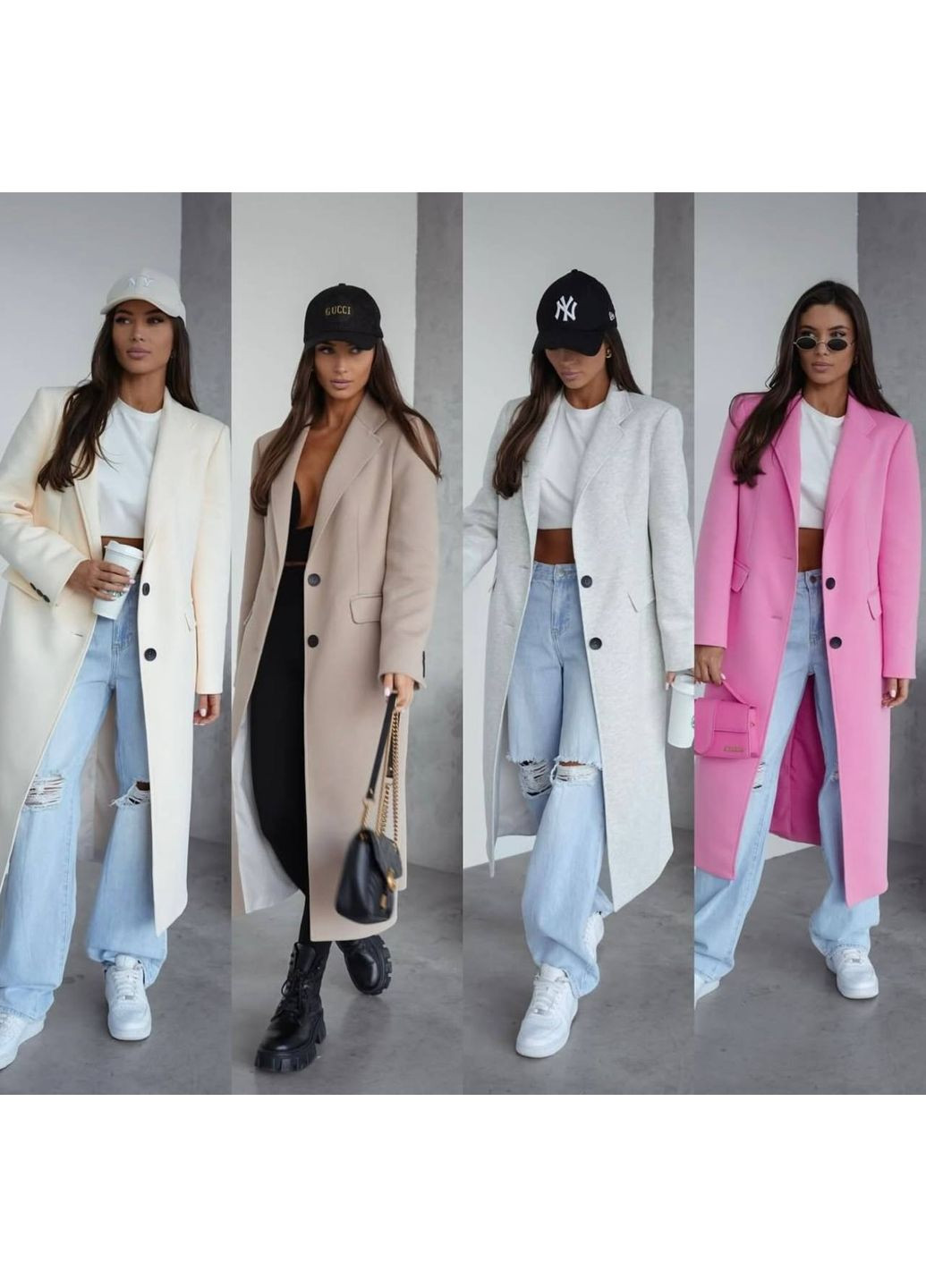 Молочное демисезонное Пальто на подкладке кашемировое Україна