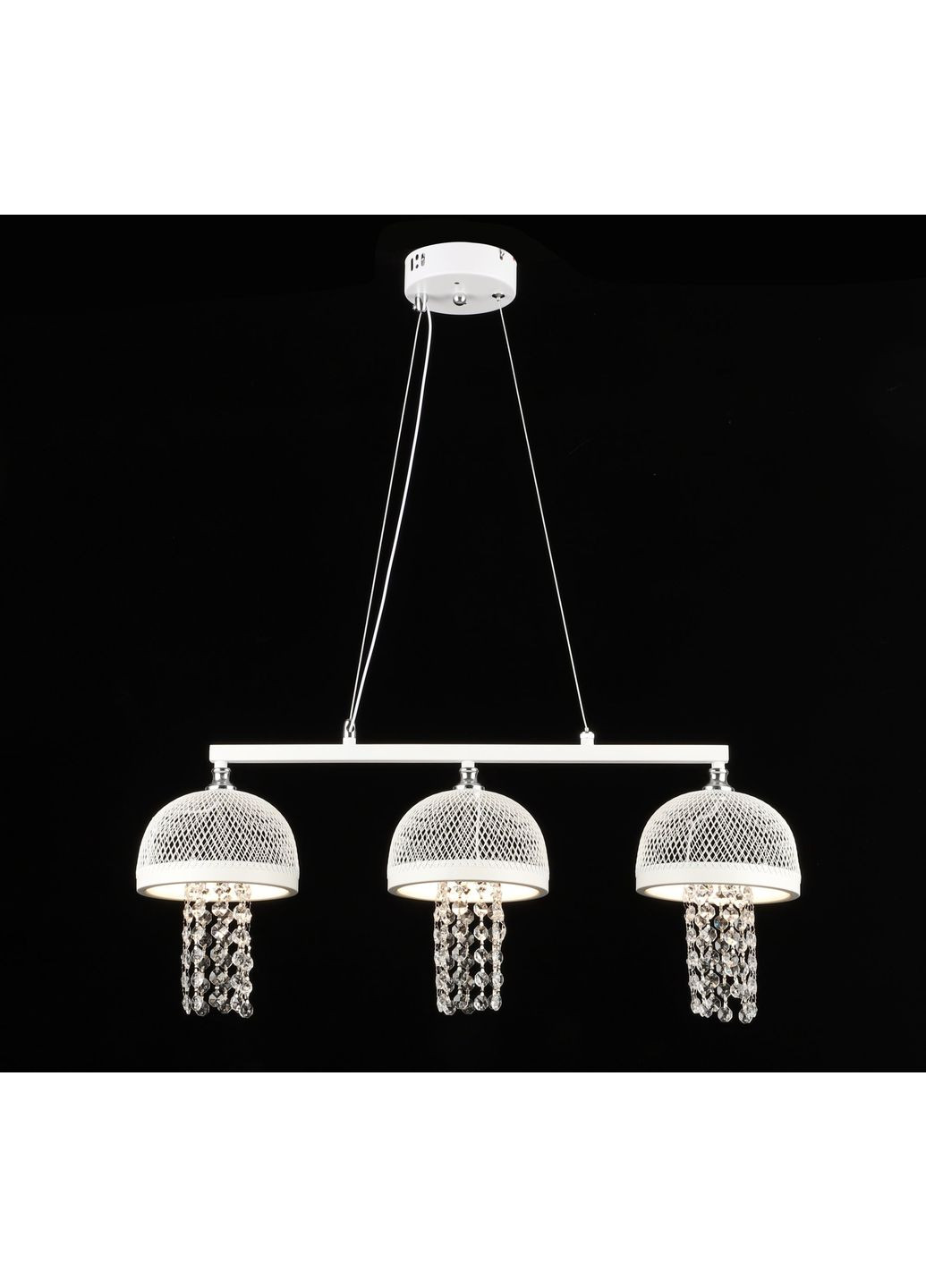 Світлодіодна люстра підвісна E2725/3, Білий+Хром Valeso (353746884)
