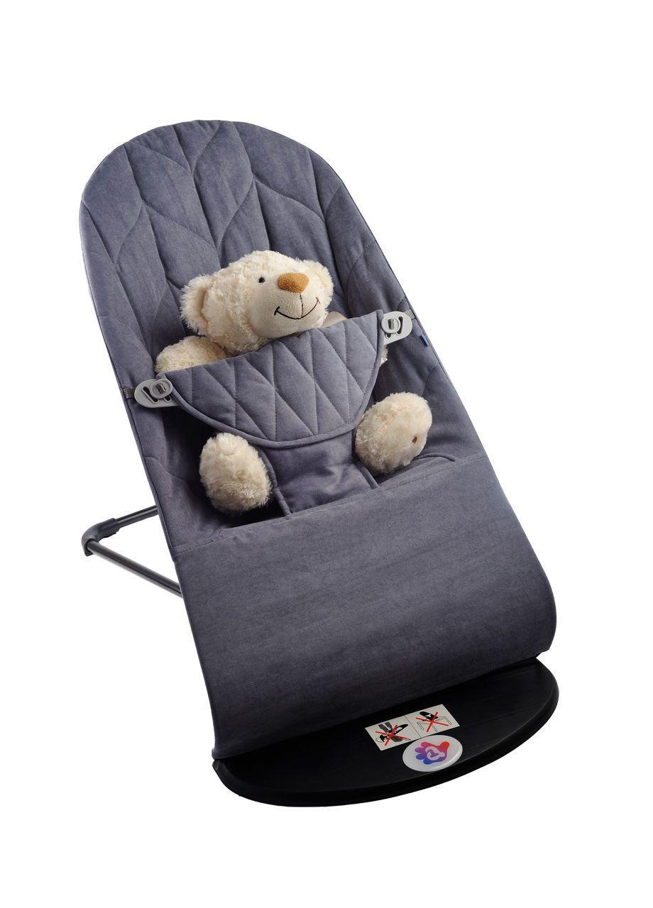 Дитячий шезлонг-гойдалка BABY Balance Soft від темно колосок/бавовна (BBS-18-00) No Brand (347590358)