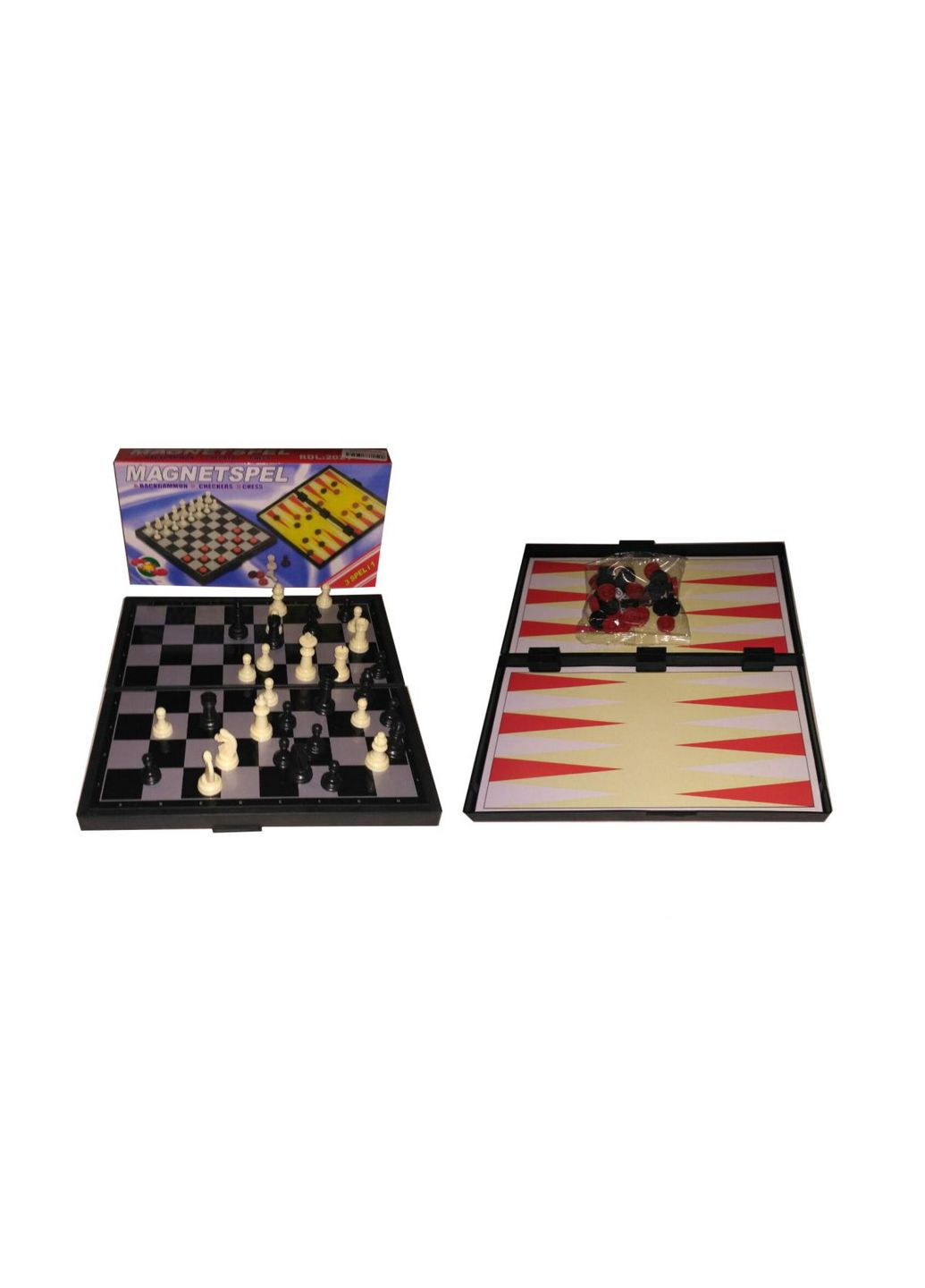 Ігровий набір "Magnetspel" 3 в 1 (шашки, нарди, шахи) MIC (290136021)