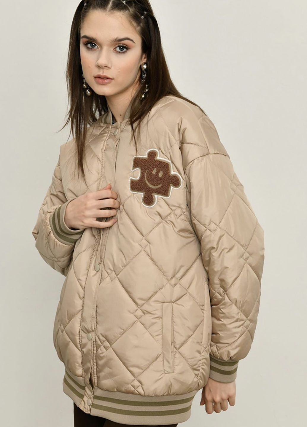 Бежевая демисезонная куртка Veto jeans