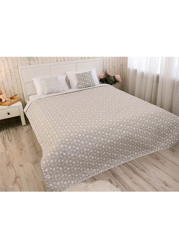 Покривало двостороннє 150x212 см - Star сірий (17876) Руно (344450194)