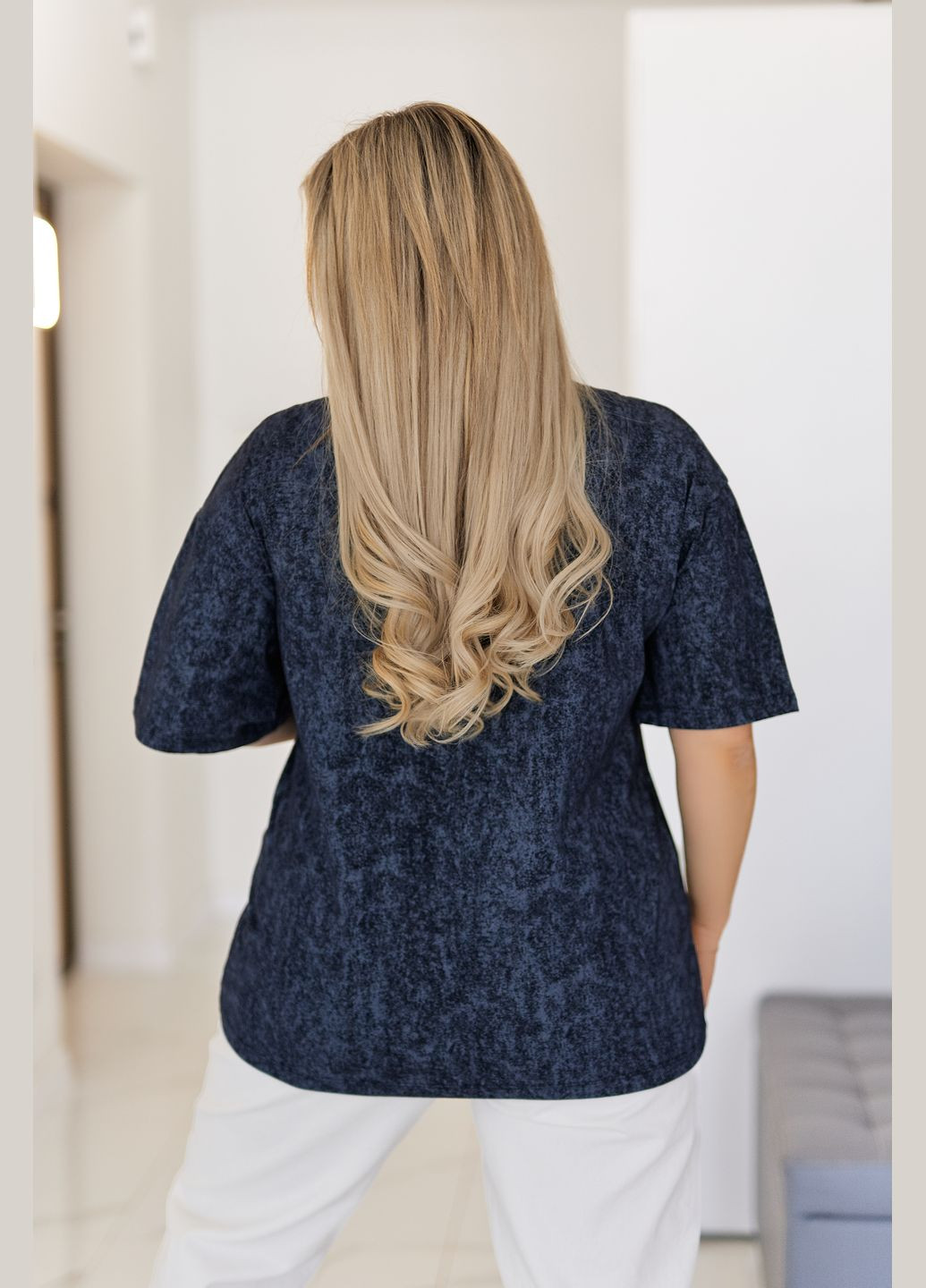 Футболка тай-дай оверсайз Fashion Girl Massage - (333300544)