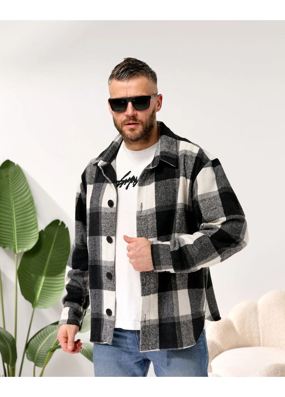 Чоловіча байкова сорочка в клітку Fashion (377309402)
