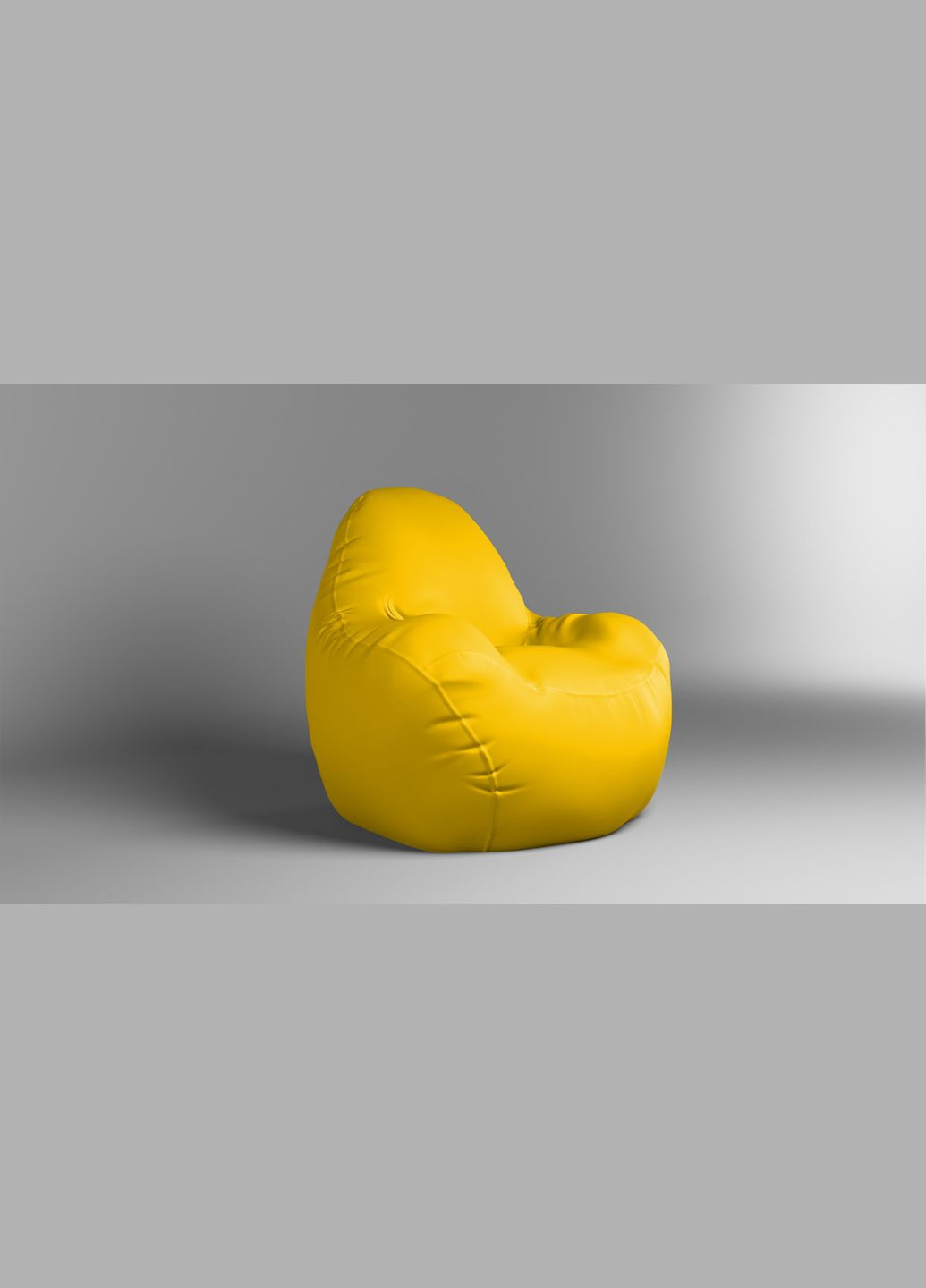 Крісло - мішок Relax 100 см Екошкіра Zeus Delux Yellow SkyPuff (339871738)