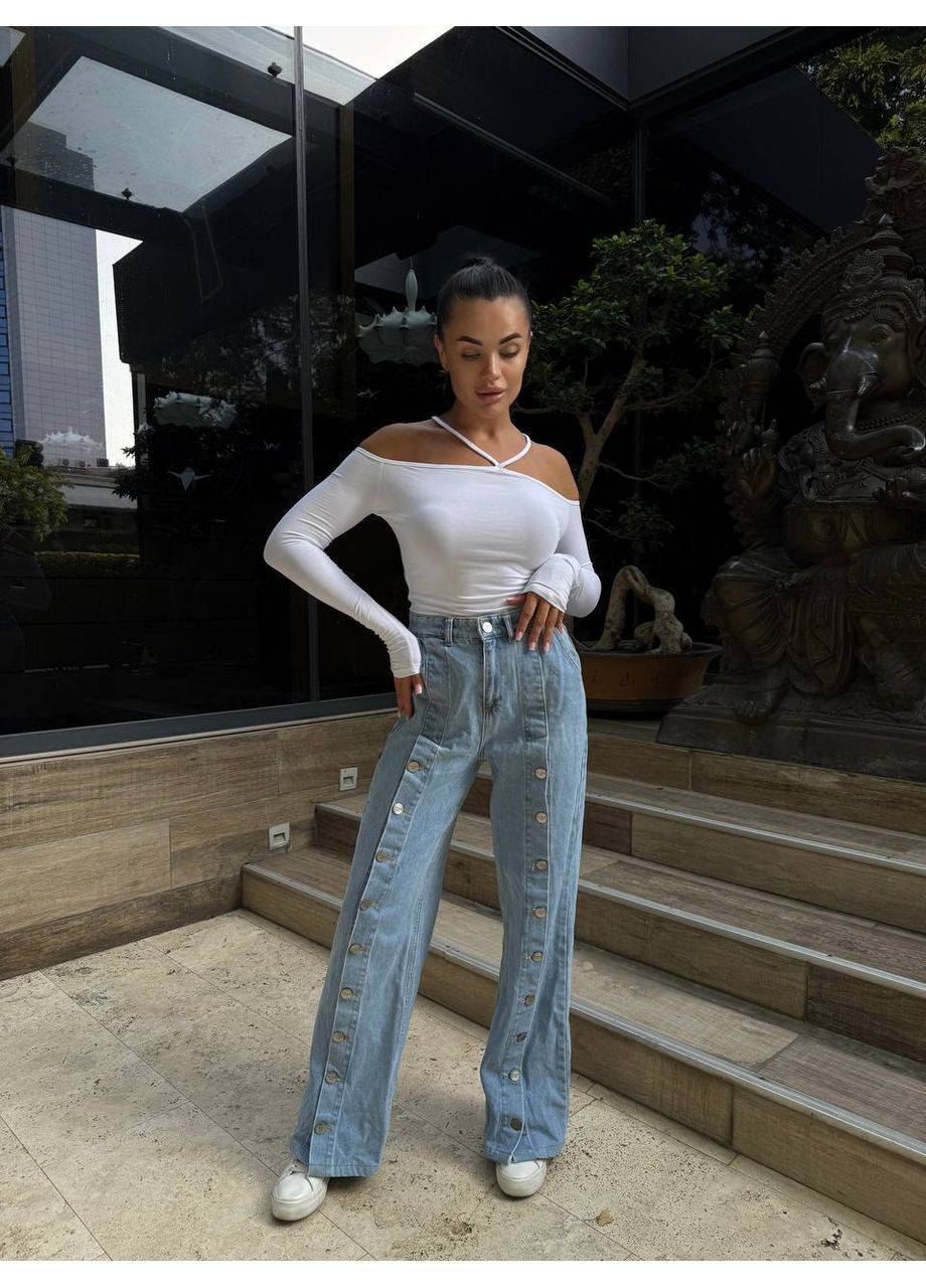 Жіночий лонгслів з відкритими плечима No Brand (366422567)