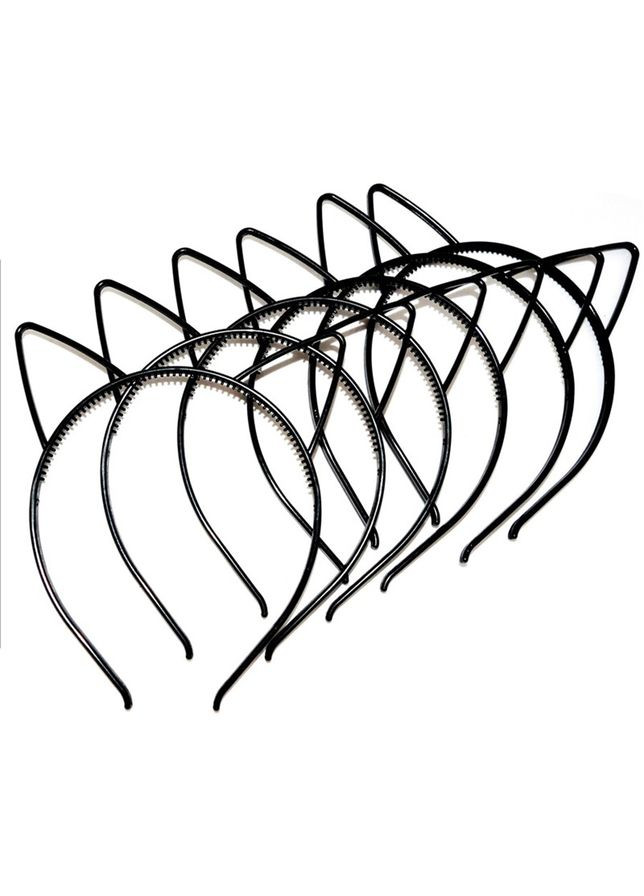 Набор детских ободков для волос Ушки черные 0106-204-2, 12 шт La-beauty (366976623)