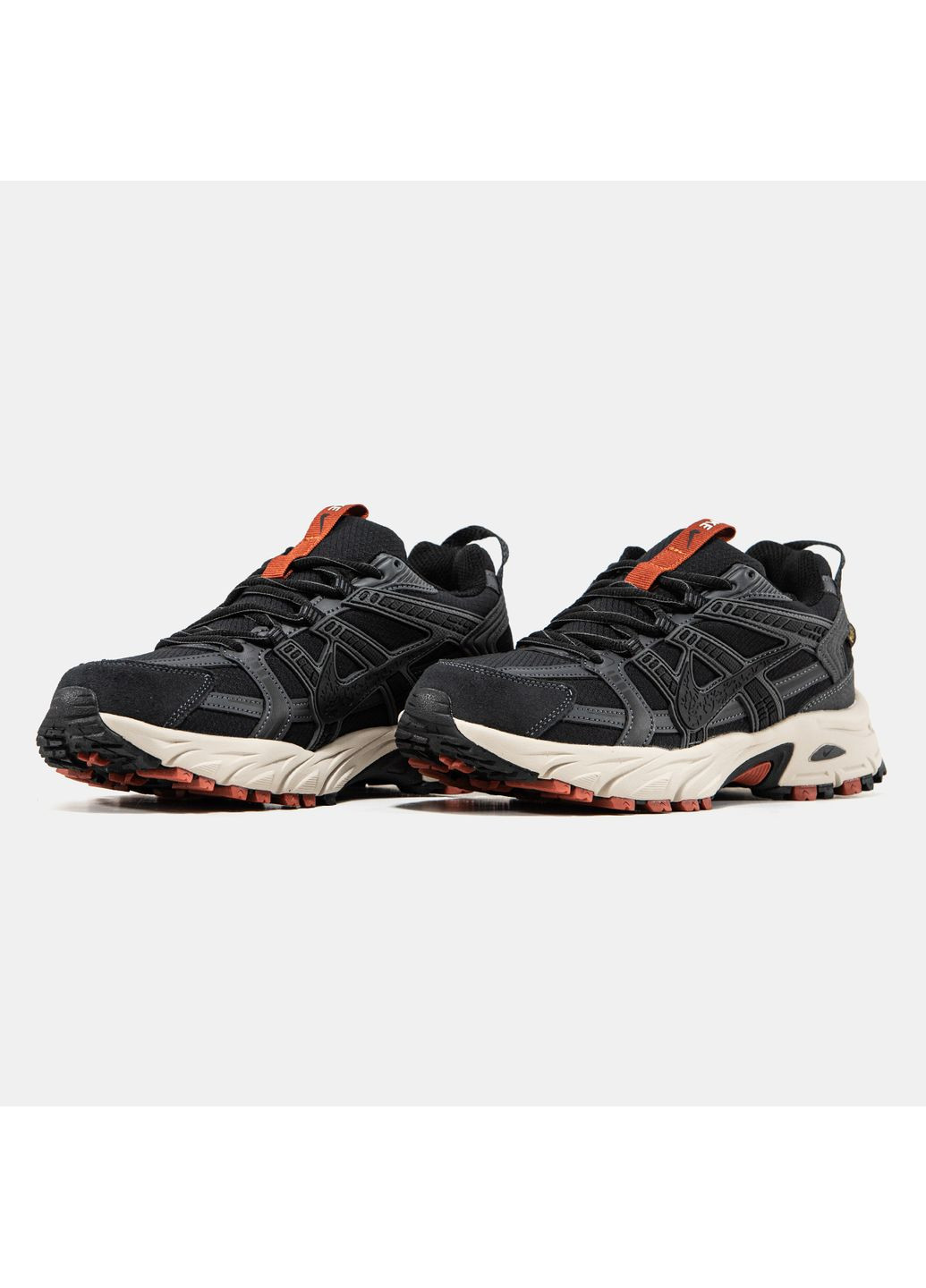 Черные демисезонные кроссовки мужские nike v2k black orange gore-tex termo | найк в2к рантекк термо черные No Brand