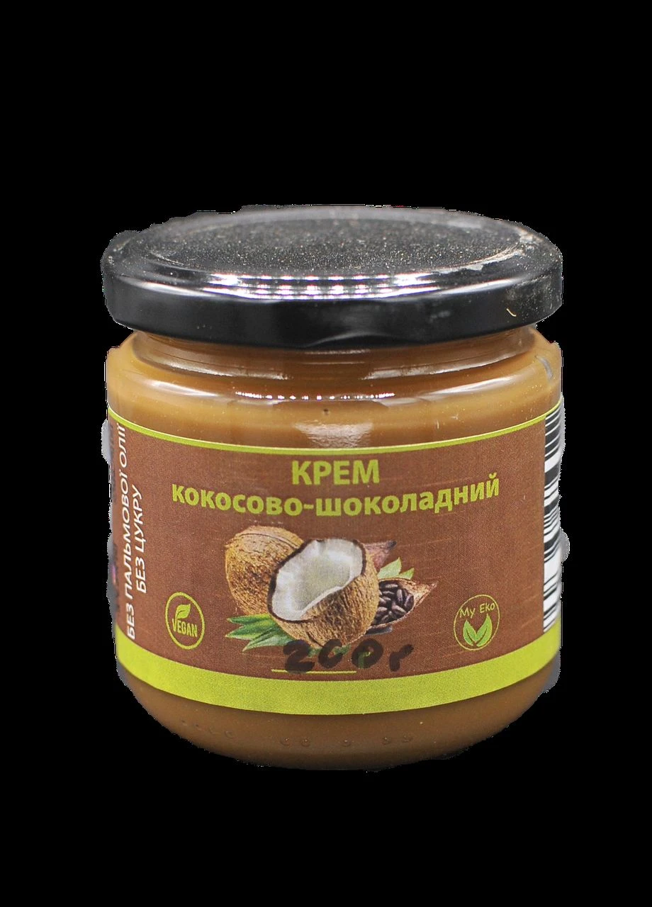 КРЕМ КОКОСОВО-ШОКОЛАДНИЙ без цукру 200 г на кокосовому молоці No Brand (325461006)