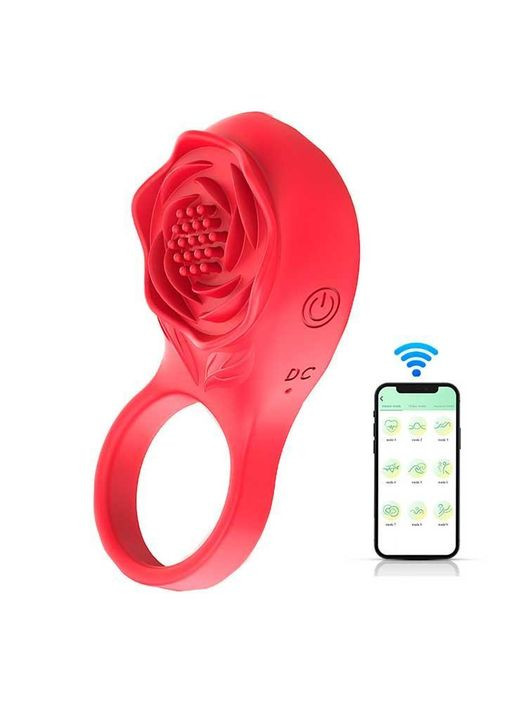 Смарт виброкольцо на пенис Love Spouse "Роза" No Brand (368893624)