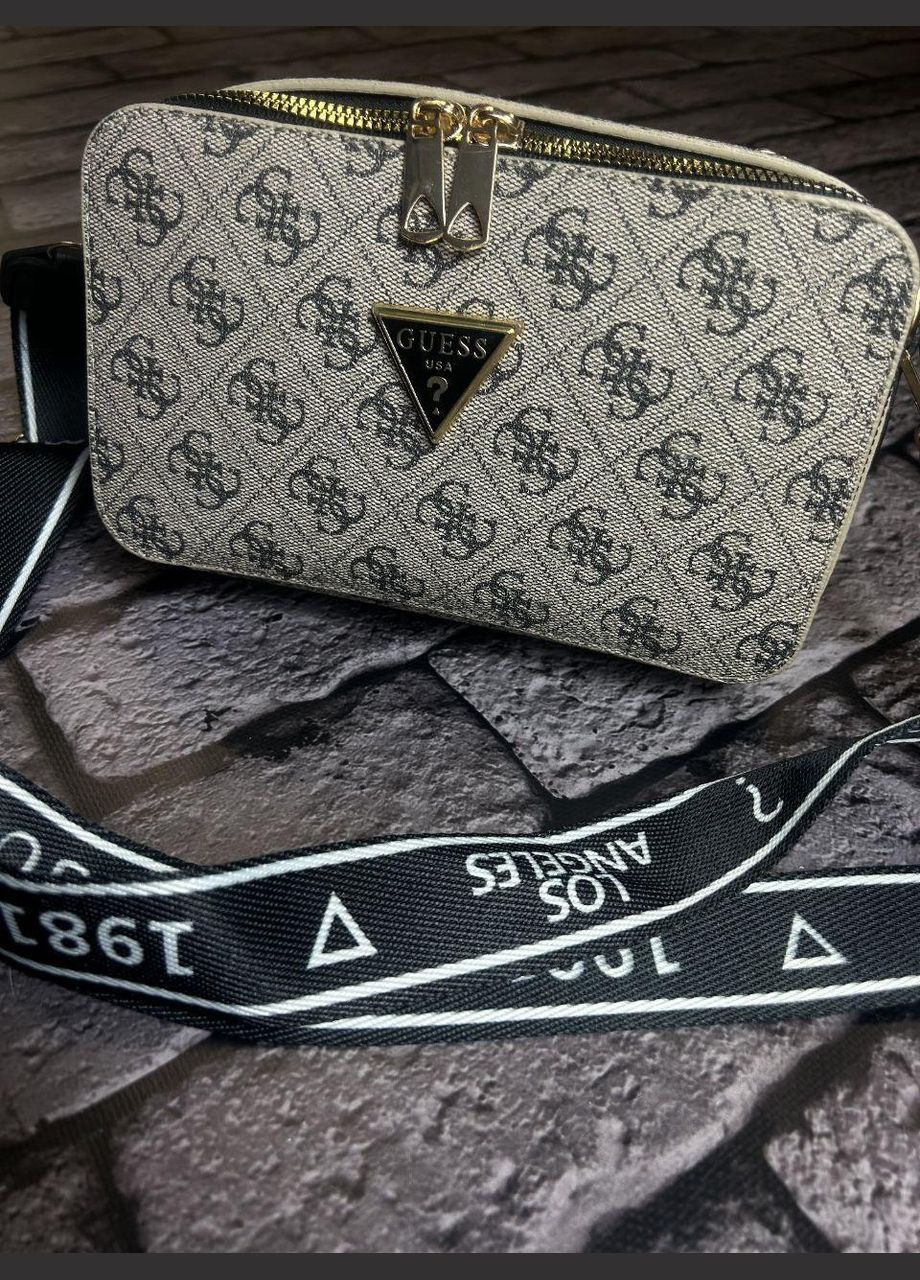 Женская сумка бежевый+черный Guess (326599967)