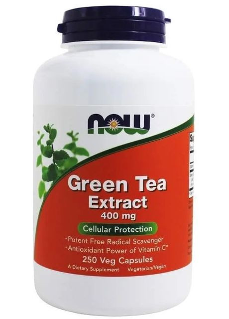 Екстракт зеленого чаю Green Tea 400 мг 250 веге капс Now Foods (357343153)
