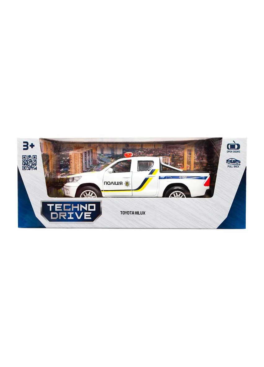 Автомодель - Toyota Hilux Полиция (белый) TechnoDrive (401684639)