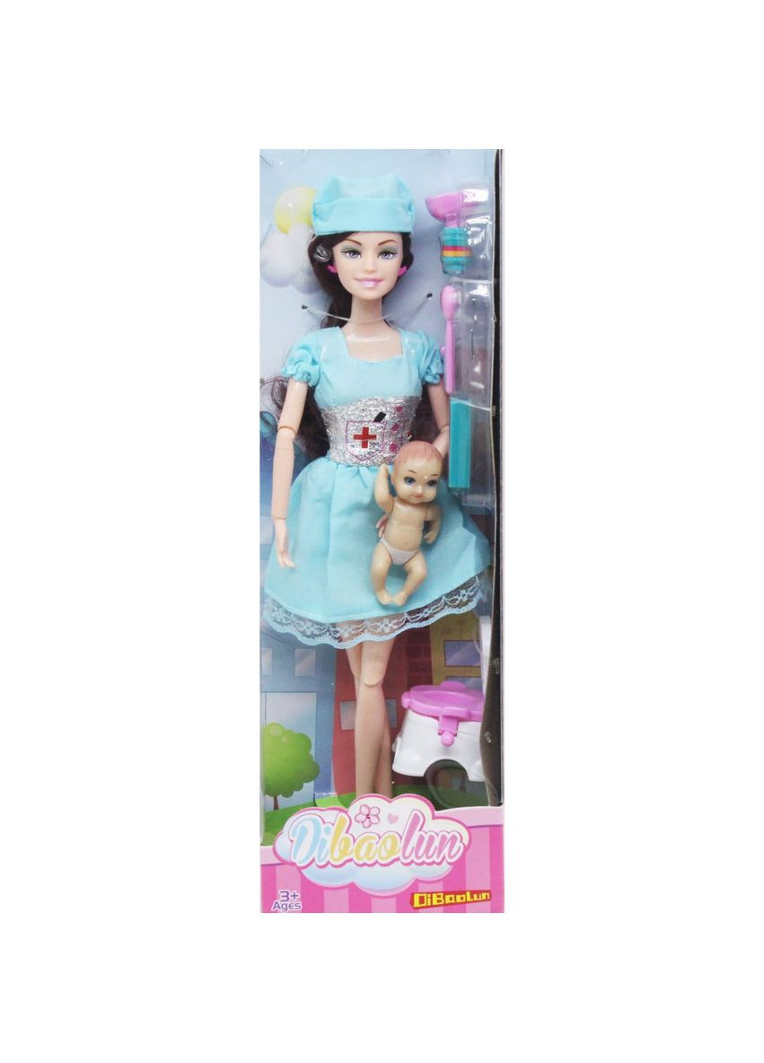 Лялька "Медсестра" з дитиною (у блакитній сукні) MIC (292252589)