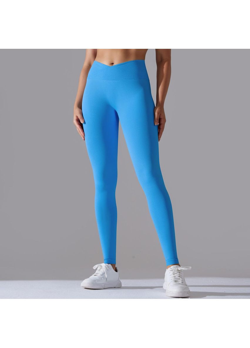 Лосини жіночі фітнес з ефектом push-up V-образним поясом No Brand (353302944)
