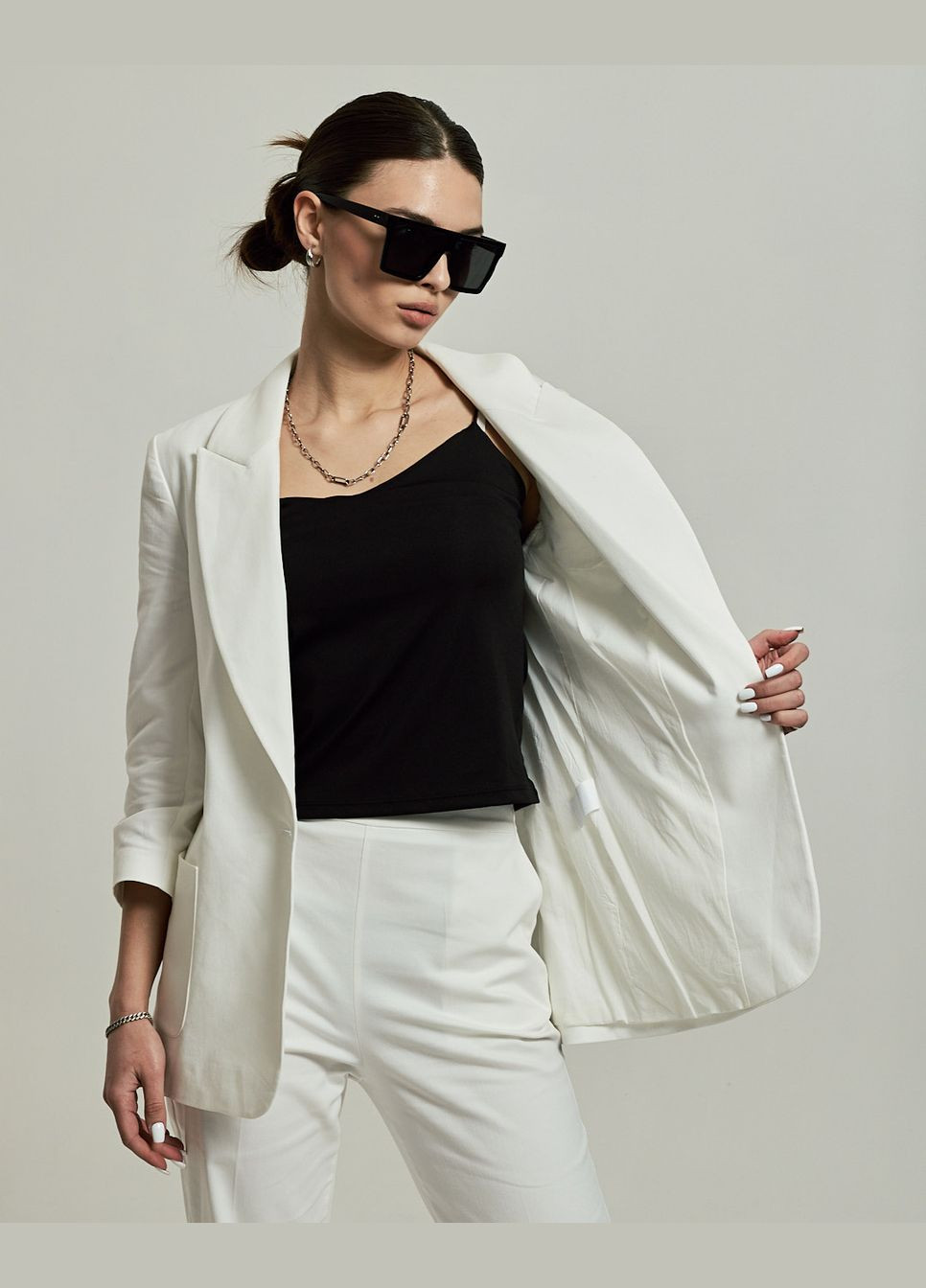 Костюм женский белый (пиджак, брюки) Espiga (290981501)
