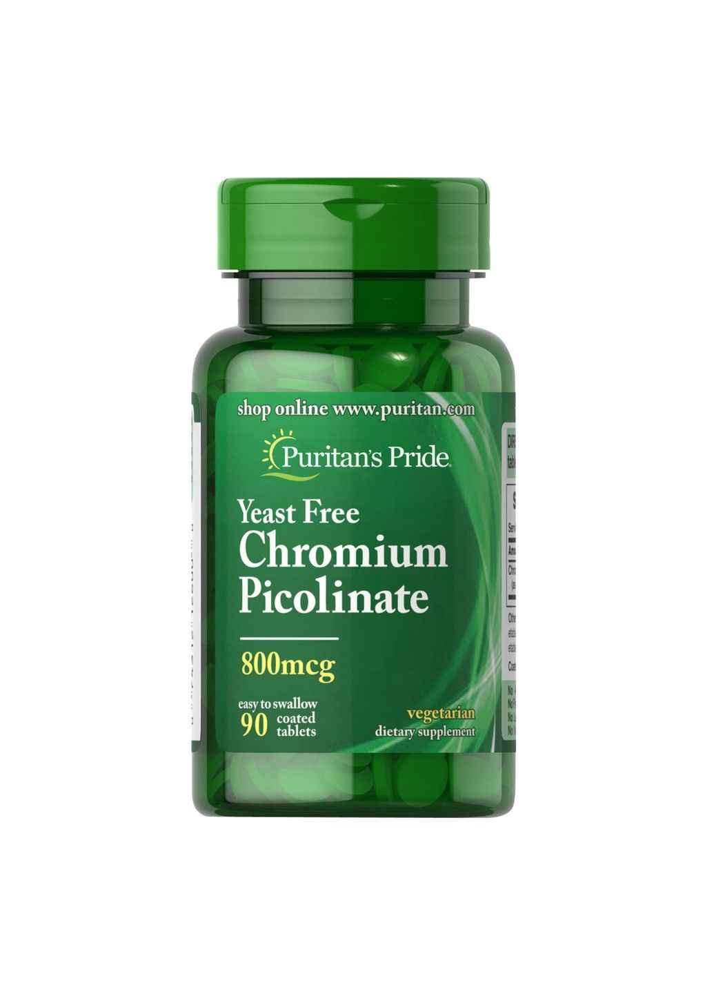 Хром Піколінат, Puritan's Pride Chromium Picolinate 800mcg - 90 таблеток Puritans Pride (360942005)