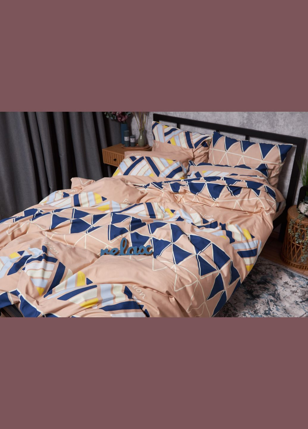 Комплект постельного белья Полисатин Premium двуспальный 175х210 наволочки 4х70х70 (MS-820002797) Moon&Star fashion (286761748)