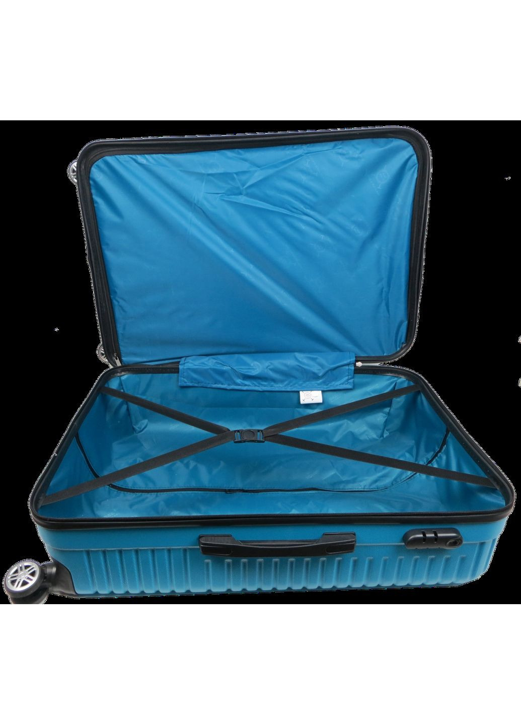 Велика пластикова валіза на колесах 115L Polo блакитна No Brand (361156664)