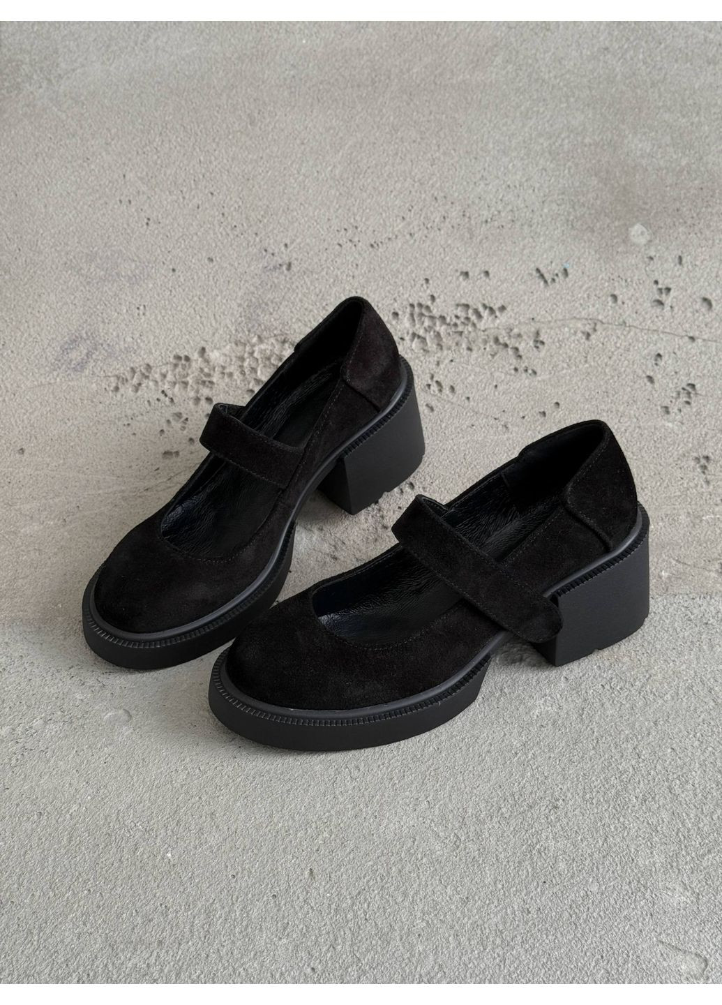 No Brand Стильные женские туфли черный з натуральная замша, — всесезон (354312086)