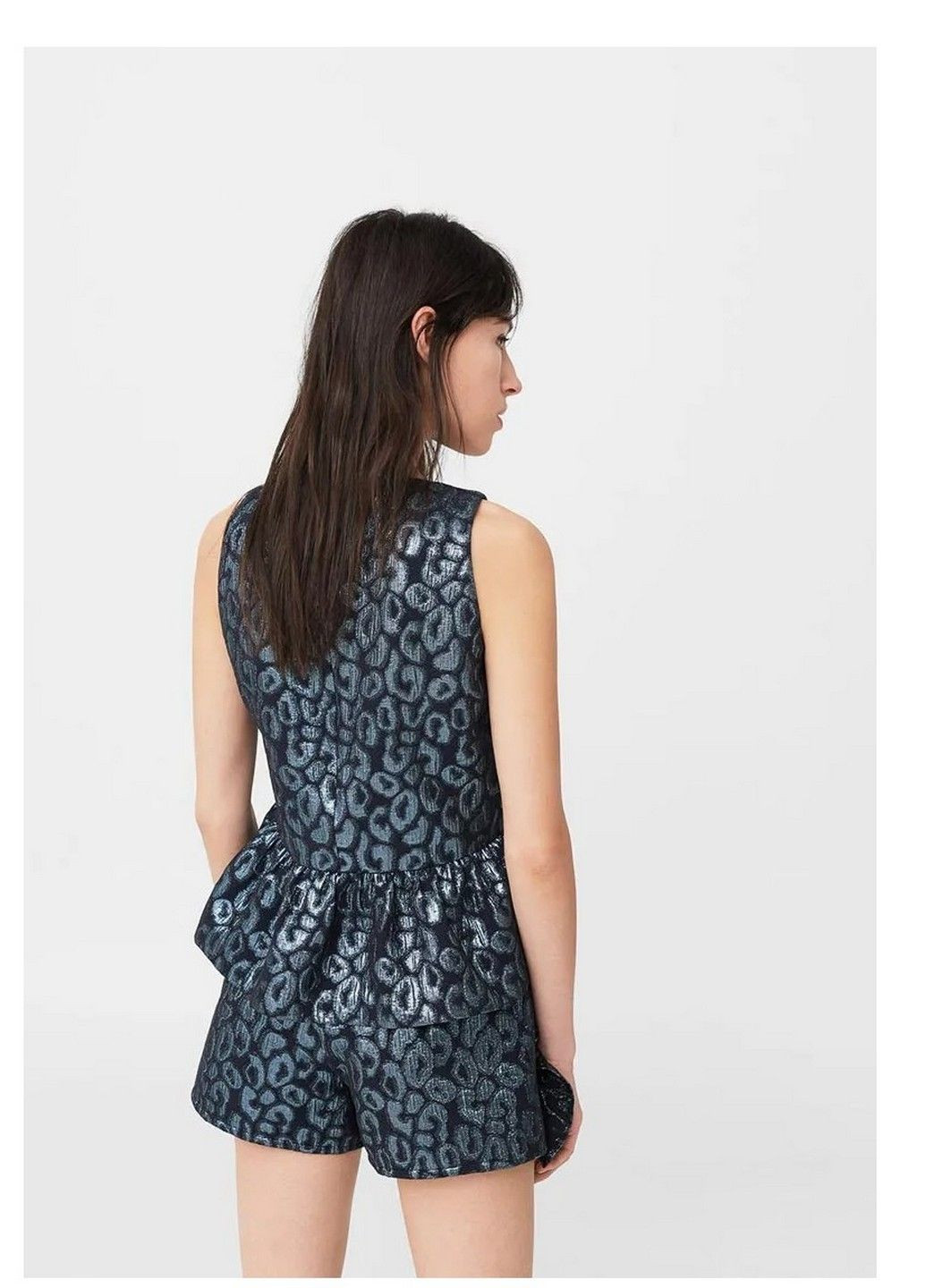 Темно-синя блуза Mango