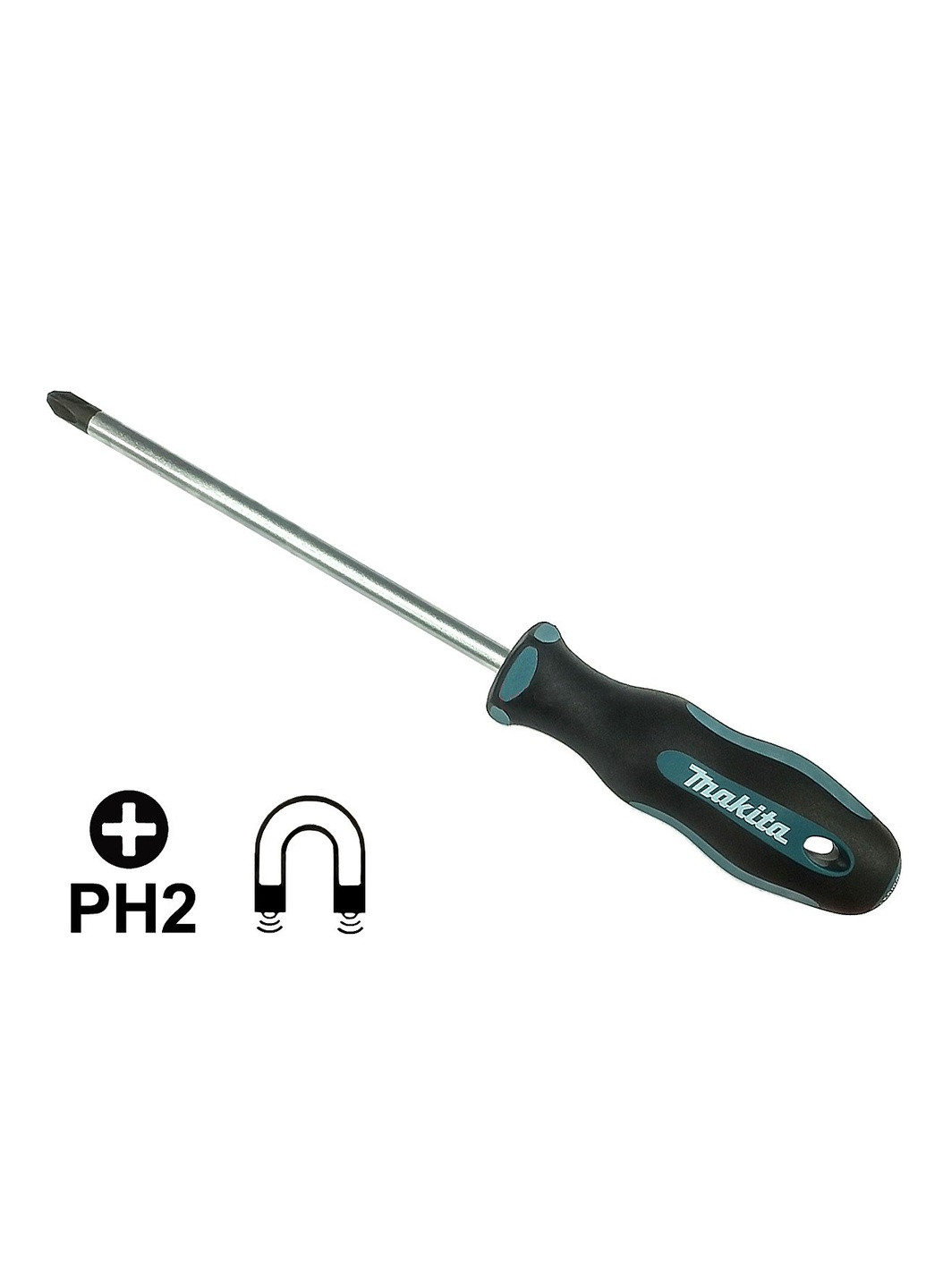 Крестообразная отвертка PH2 B-65919 (100 мм) магнитная (6334) Makita (295033769)