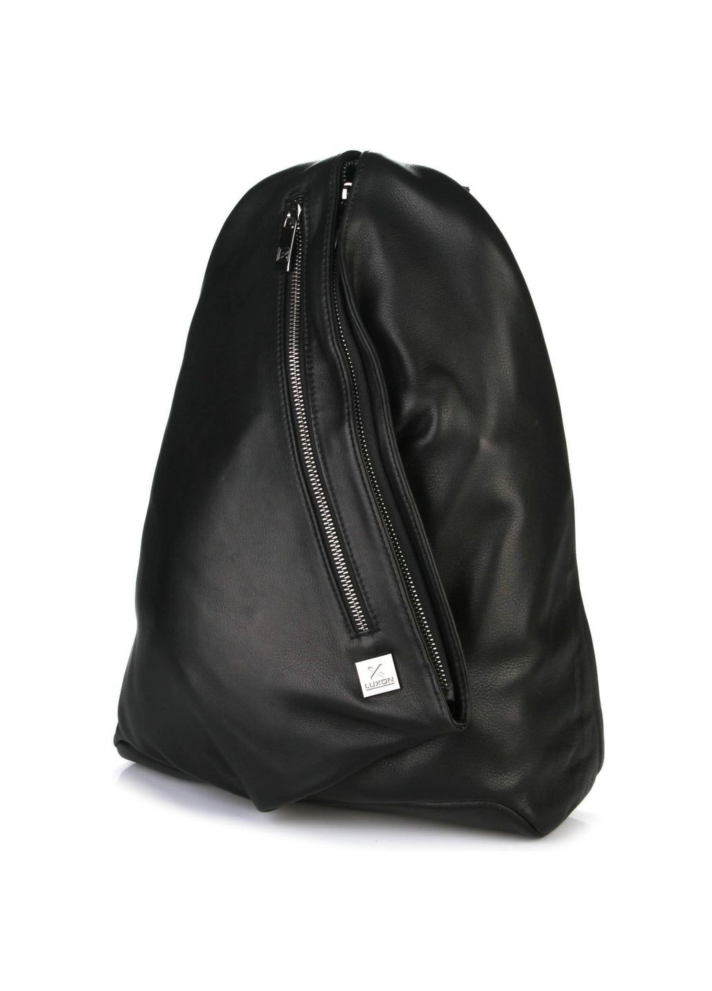 Рюкзак чоловічий 8003-97 шкіряний на два плеча розмір 28 × 32 × 14 см чорний Luxon (314808831)