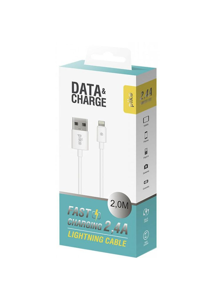 Дата кабеля (m437048) Piko USB 2.0 AM to Lightning 2.0m white (367068320)