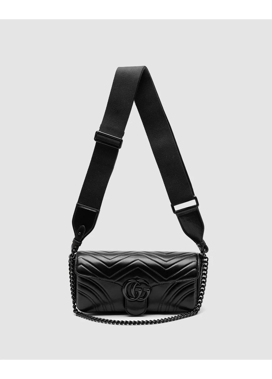 Сумка GUCCI Marmont Medium Shoulder Bag Total Black Гучі No Brand (377507371)