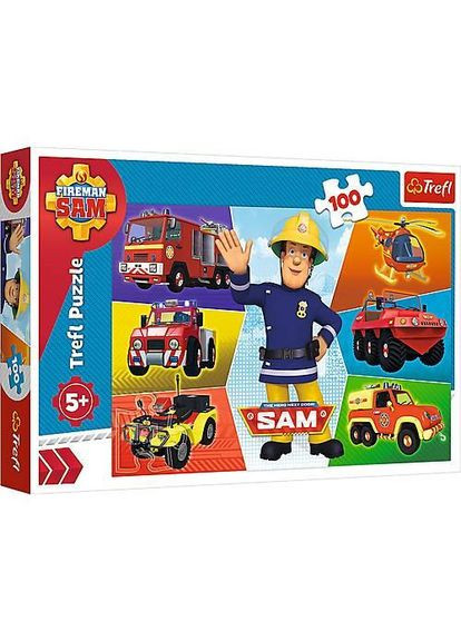 Пазлы Транспорт пожарного Сэма. Prism A&D Fireman Sam (100 эл.) 16354 ( ) Trefl (328946555)