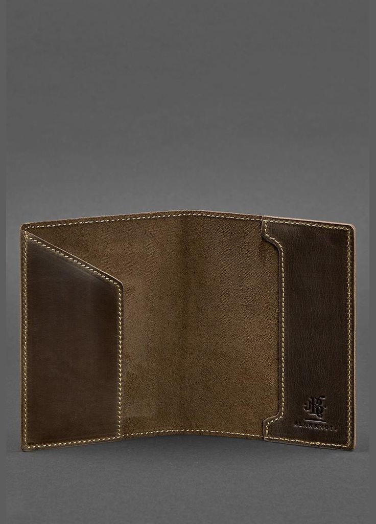 Шкіряна обкладинка для паспорта з гербом Німеччини темно-коричнева Crazy Horse (A-027238) BlankNote (329186749)