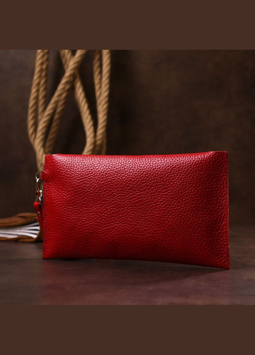 Кожаная женская тревел-косметичка 16417 Красный Shvigel (332052646)