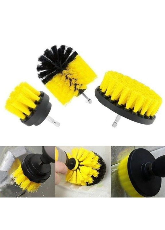 Набір щіток універсальний для чистки 3 насадки під шуруповерт дриль (М1140050) No Brand (303925128)