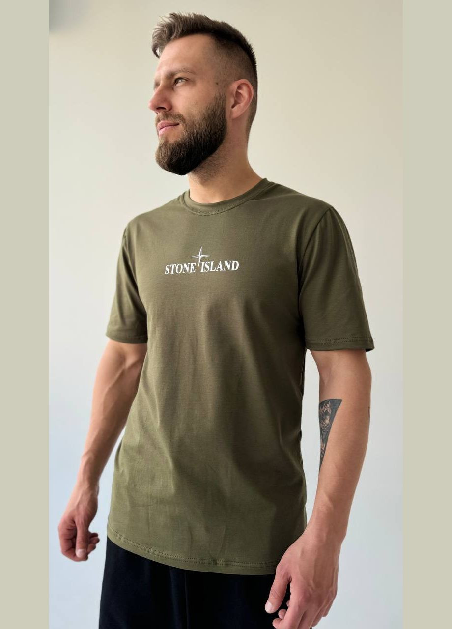 Хаки (оливковая) футболка No Brand