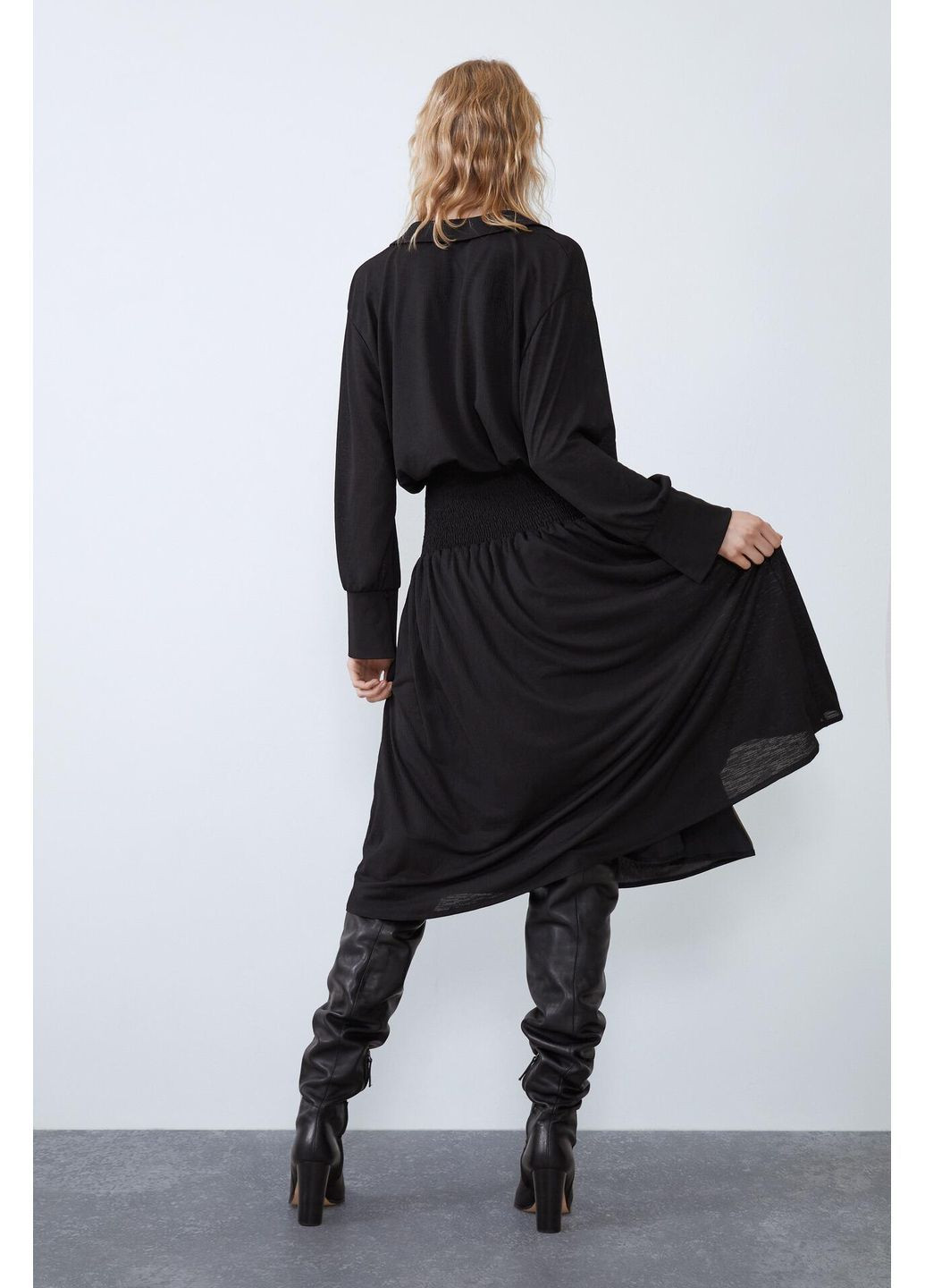 Черное платье демисезон,черный, Zara